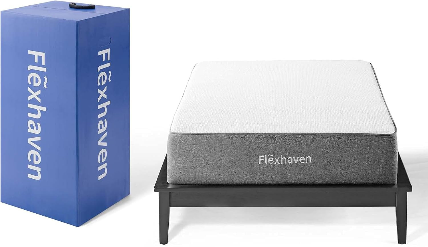 Twin Mattress Flexhaven 10" Gel Cooling Ventilated, Memory Foam Twin Mattress Grey