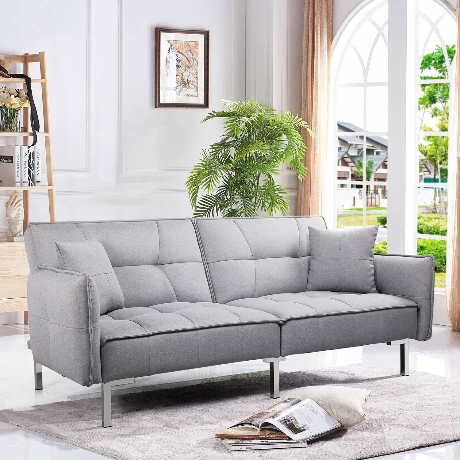 Convertible Sleeper Sofa Bed Couch Pull Out Futon Sofas Daybed Recliner Couches