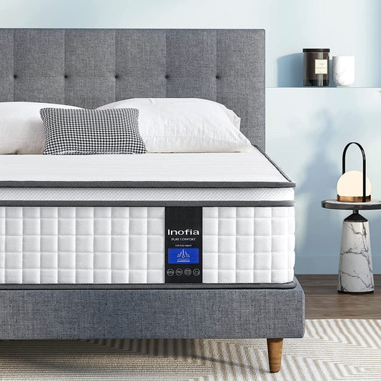 Full Size Mattress, 10 Inch Full Hybrid Mattress, Cool Memory Foam and Pocket Innerspring Mattress, Breathable Comfortable Full Mattress, Supportive & Pressure Relief, Doule Mattress