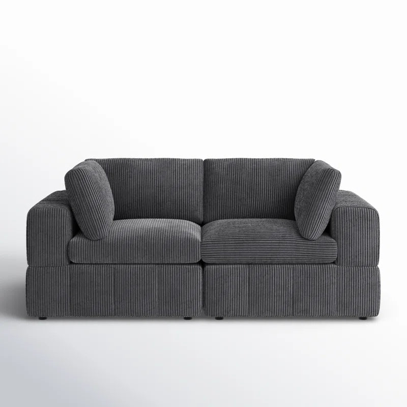 Aronas 79'' Corduroy Loveseat