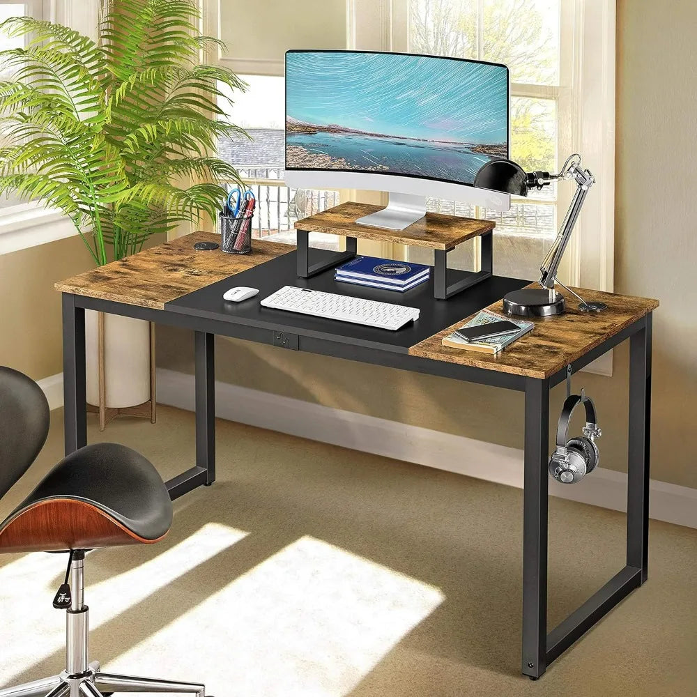 Computer Desk, Modern Desk with Splice Board, Simple Writing Desk