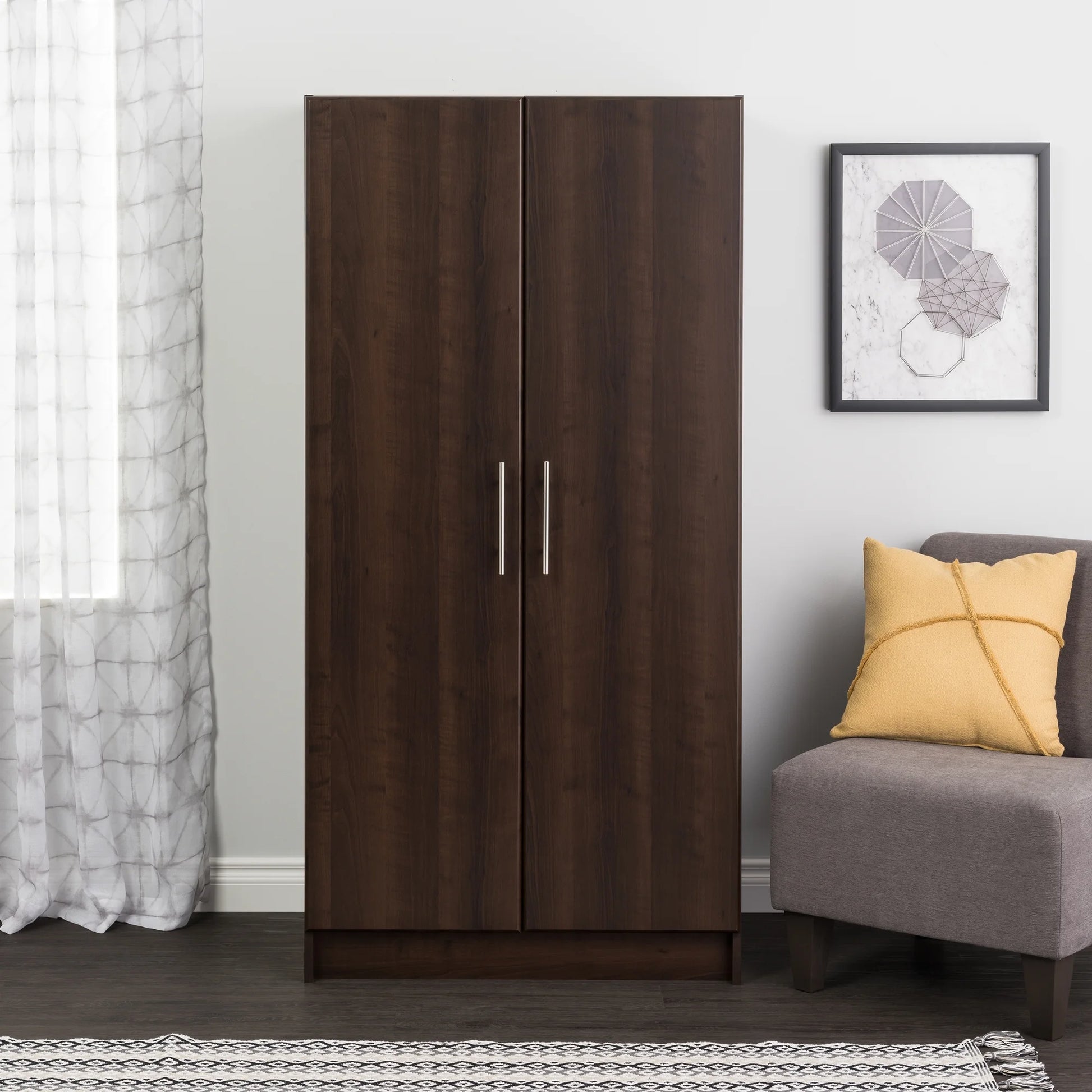 Elite 32" Wardrobe Cabinet, Espresso