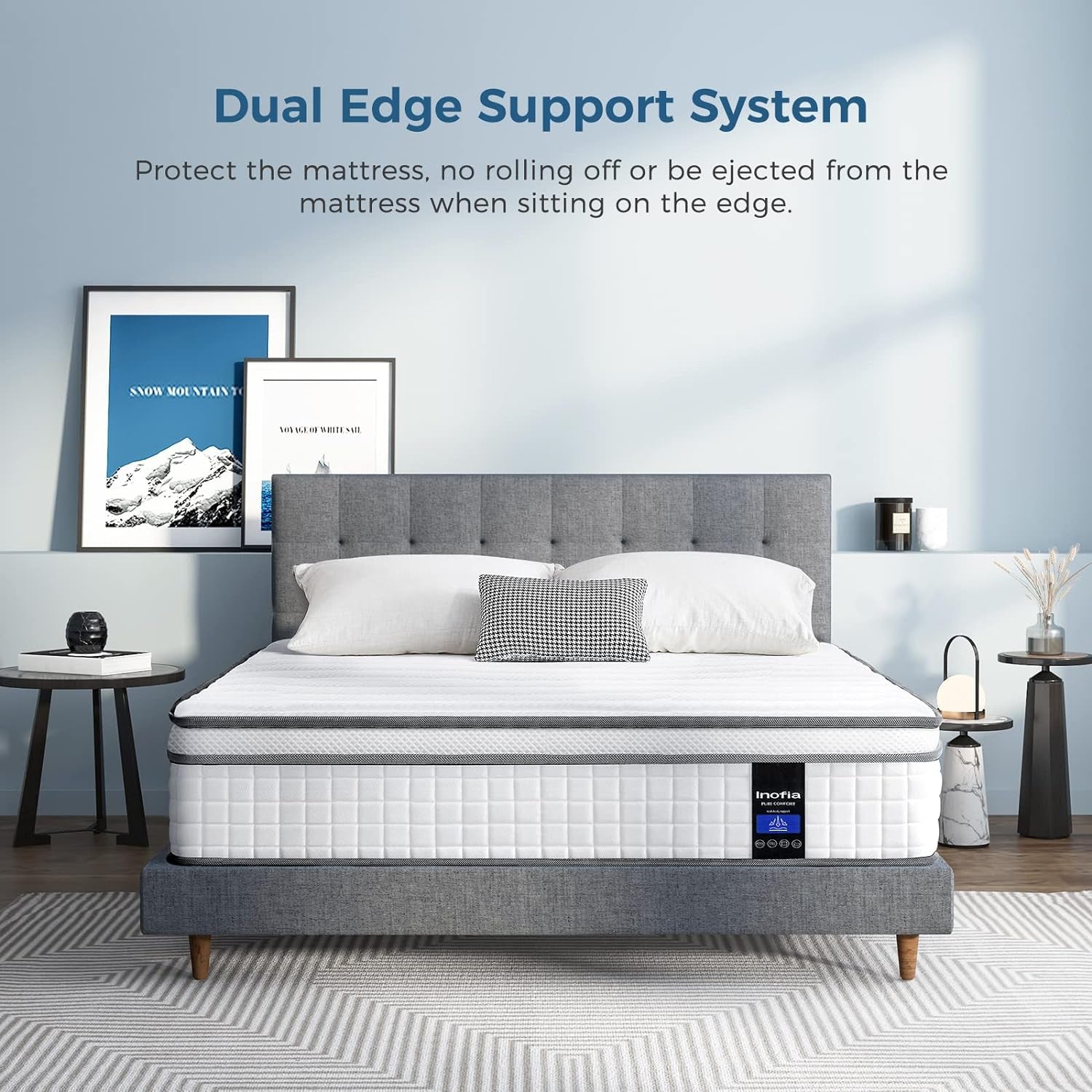 Full Size Mattress, 10 Inch Full Hybrid Mattress, Cool Memory Foam and Pocket Innerspring Mattress, Breathable Comfortable Full Mattress, Supportive & Pressure Relief, Doule Mattress