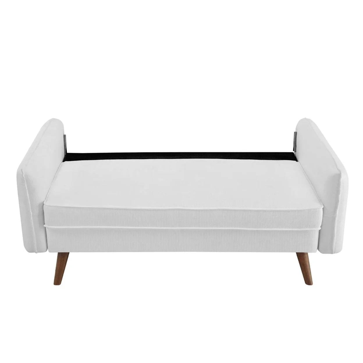 Revive Modern Fabric Upholstered Loveseat in Walnut/White