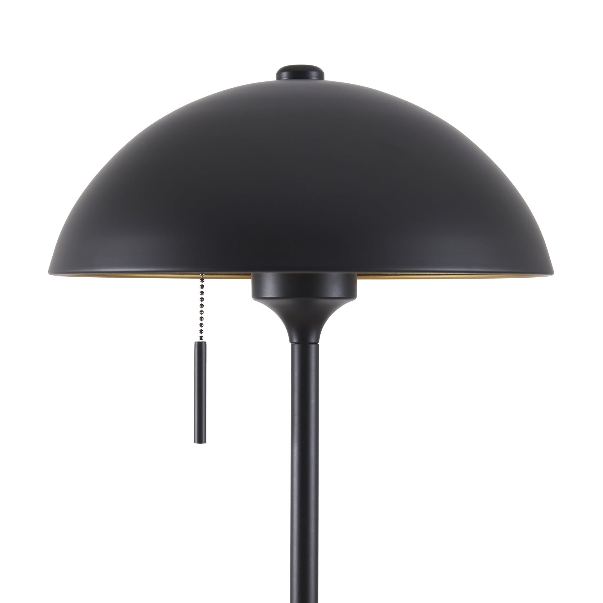 62" Modern Dome Adult Floor Lamp, Black