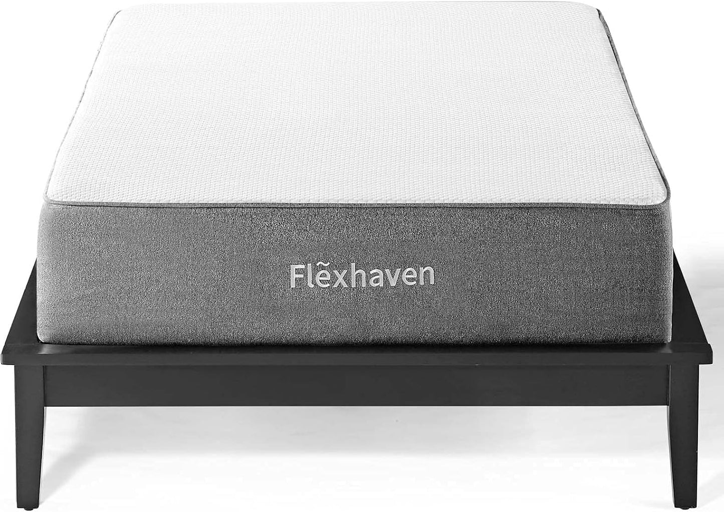 Twin Mattress Flexhaven 10" Gel Cooling Ventilated, Memory Foam Twin Mattress Grey