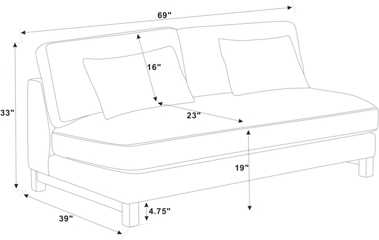 69'' Corduroy Loveseat