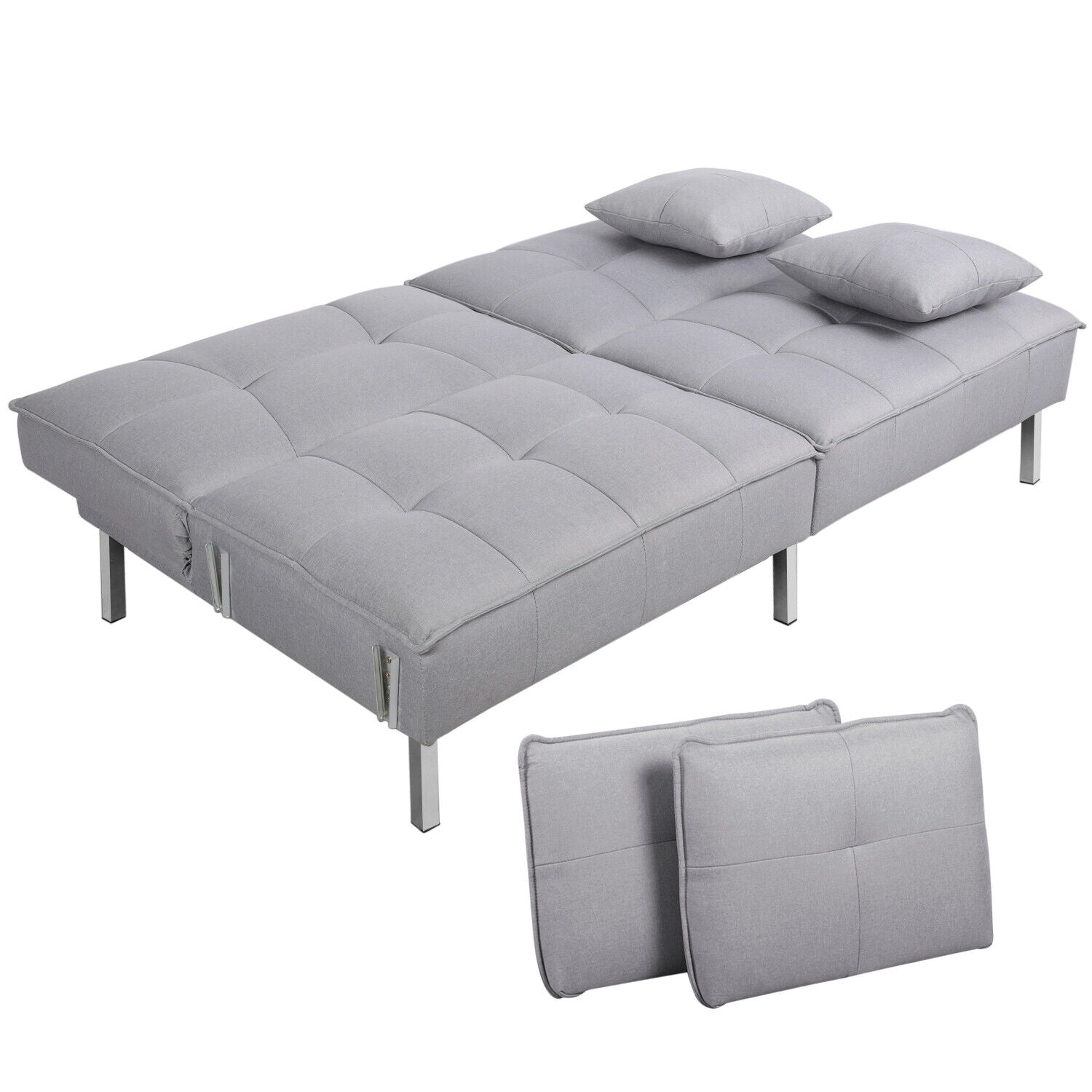 Convertible Sleeper Sofa Bed Couch Pull Out Futon Sofas Daybed Recliner Couches