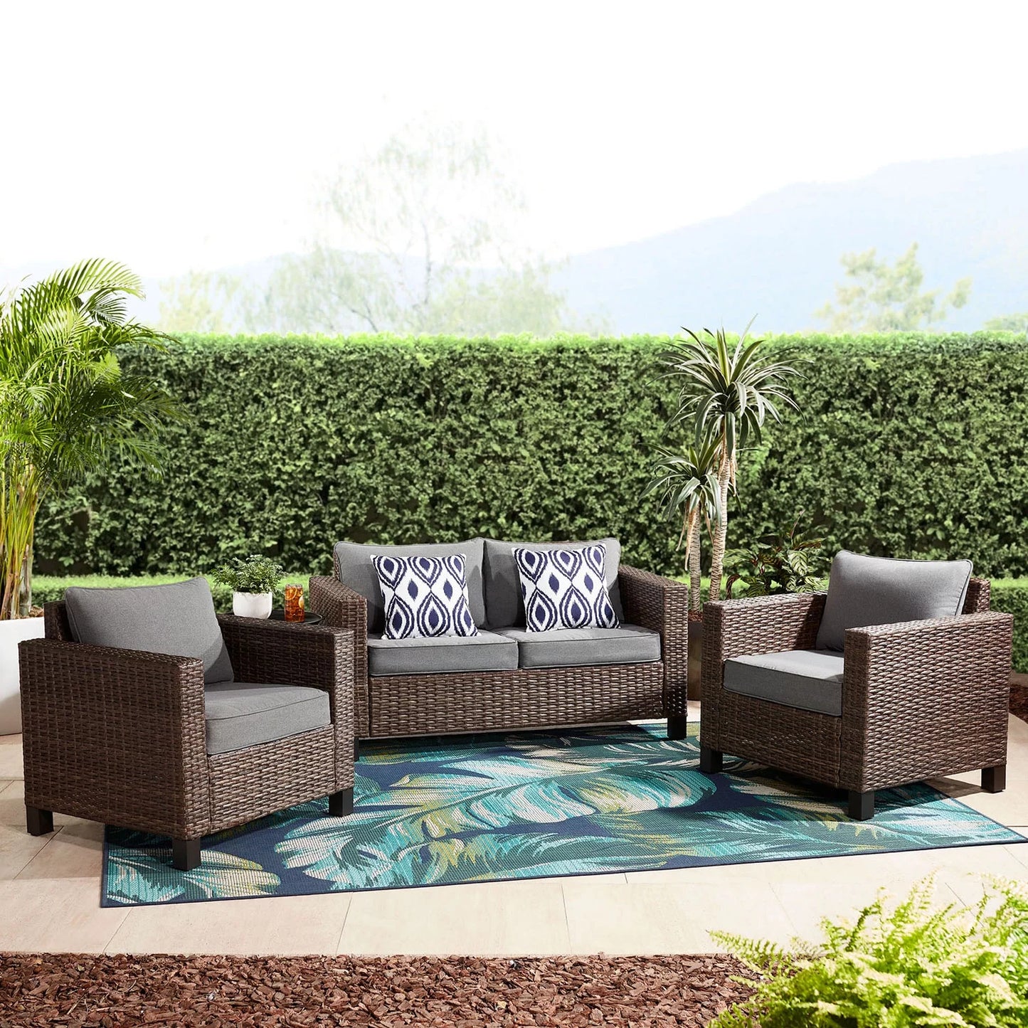 Brookbury Outdoor Loveseat - Gray