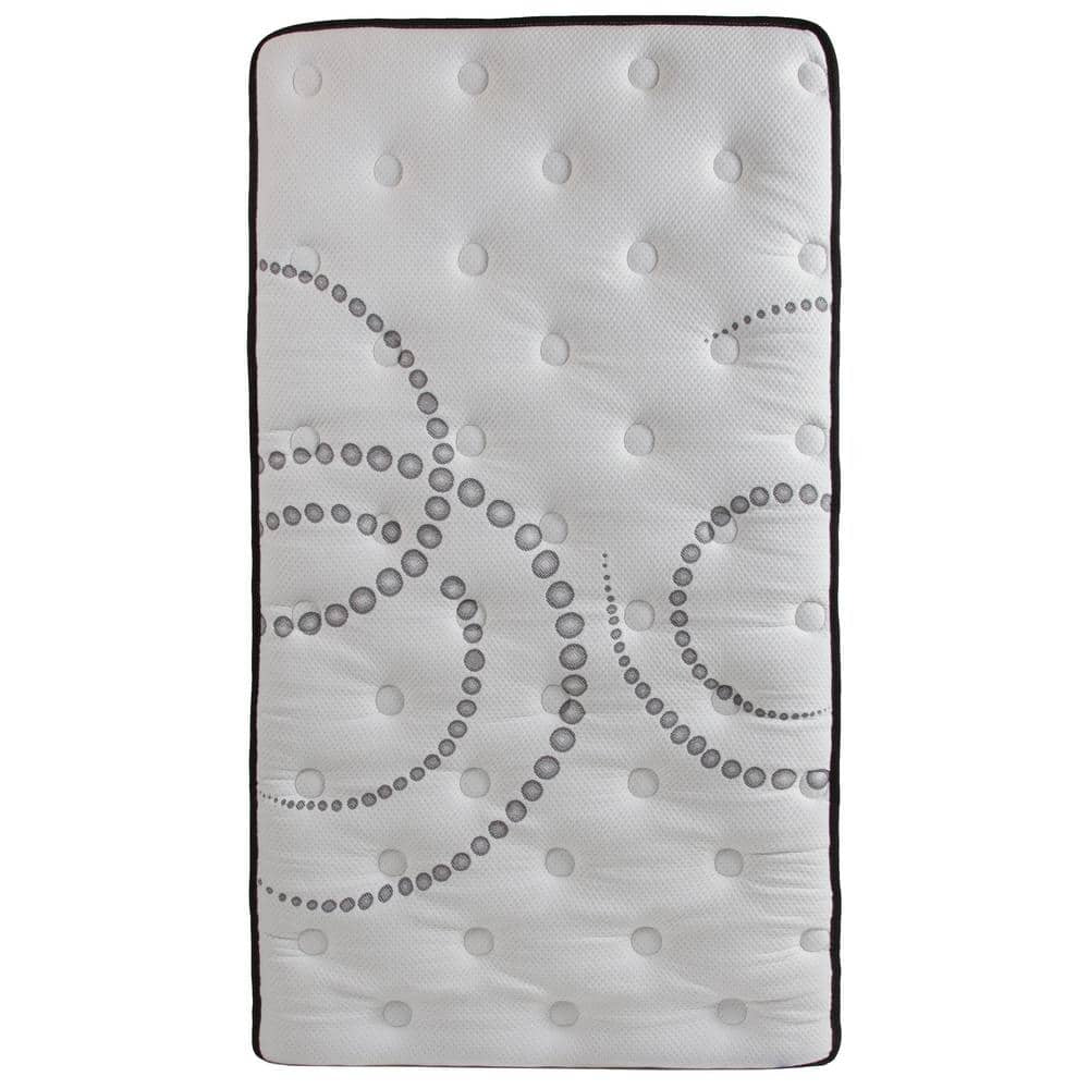 Capri White Twin Comfortable Sleep 12 In. Cushion Firm Hybrid Pocket Spring Mattress in a Box