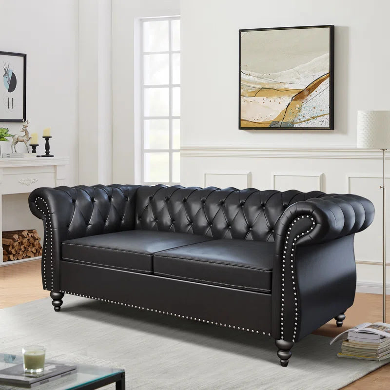 62'' Faux Leather Loveseat