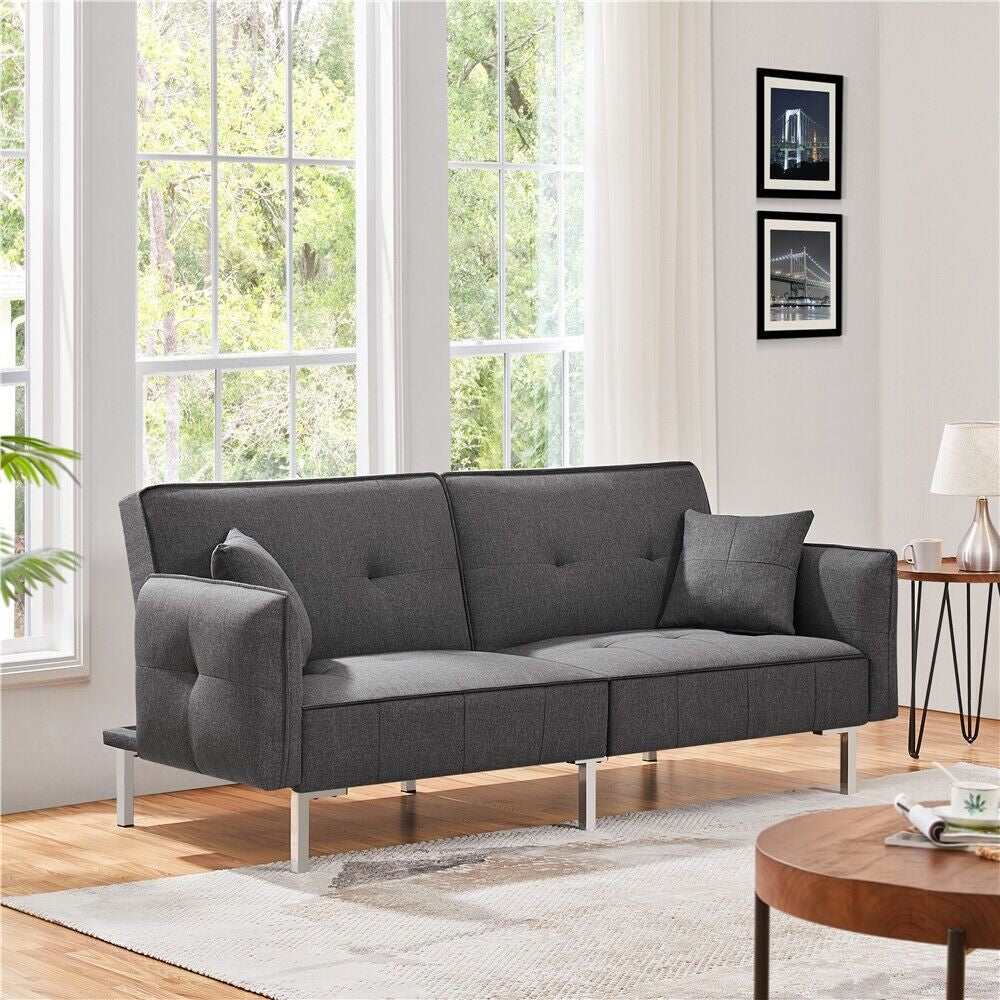 Convertible Sleeper Sofa Bed Couch Pull Out Futon Sofas Daybed Recliner Couches