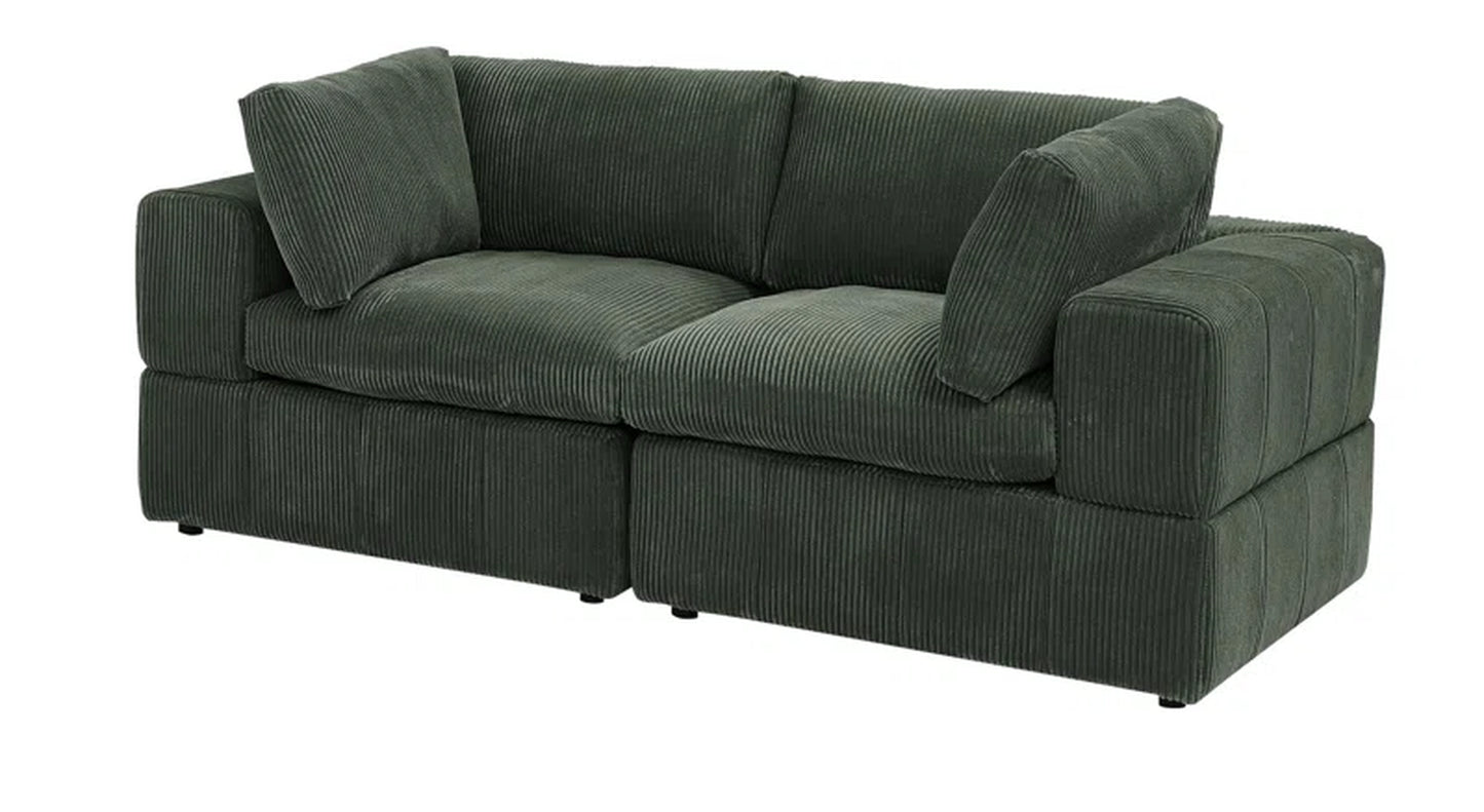 Aronas 79'' Corduroy Loveseat