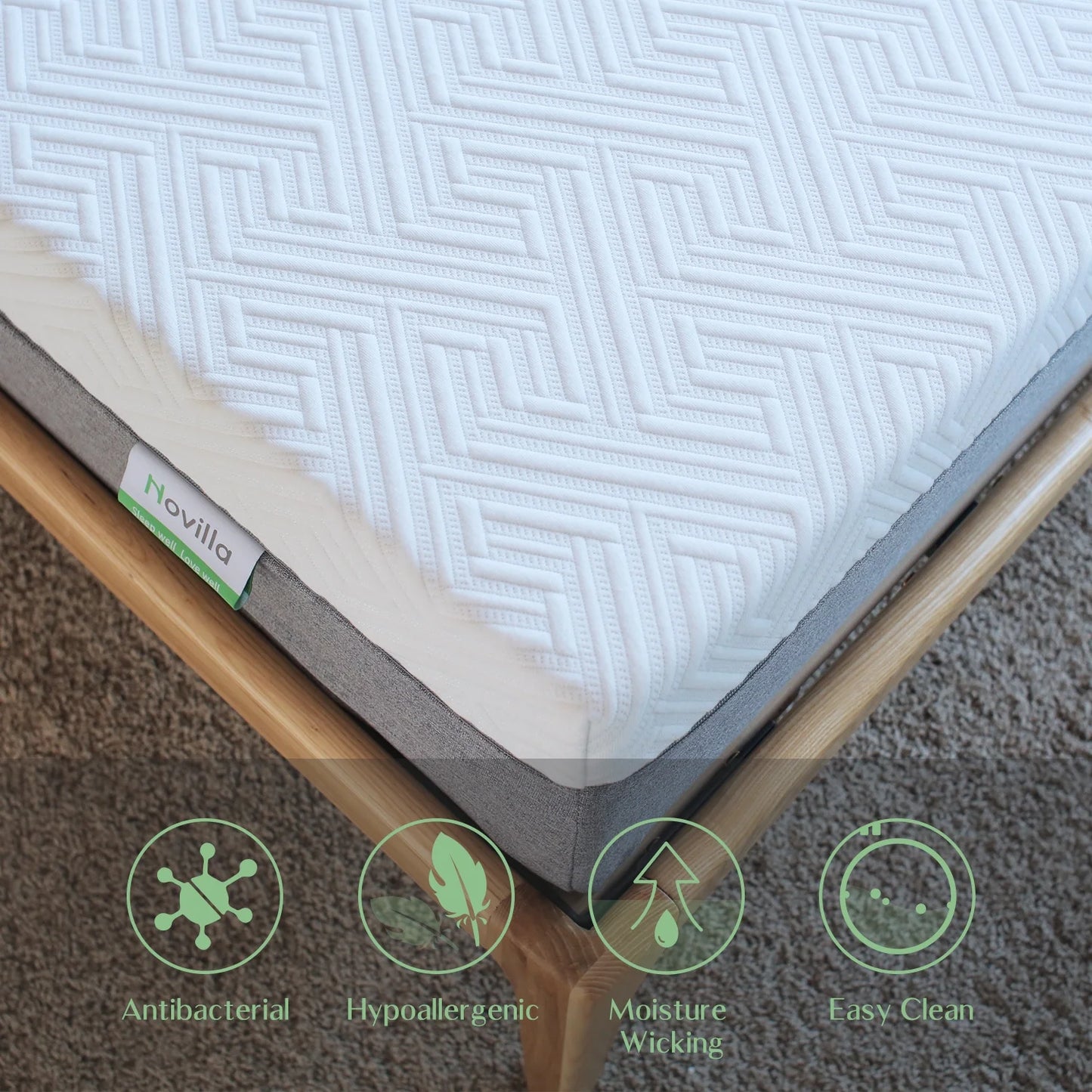 King Mattress 10 Inch Bliss Memory Foam Mattress in a Box King Size Bed Mattress