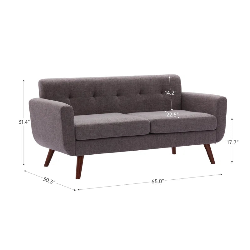 67" Square Arm Loveseat