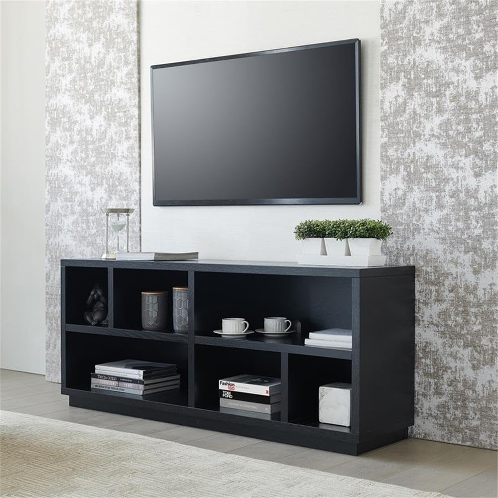 Bowman Rectangular TV Stand for Tv'S up to 65" in Black Grain