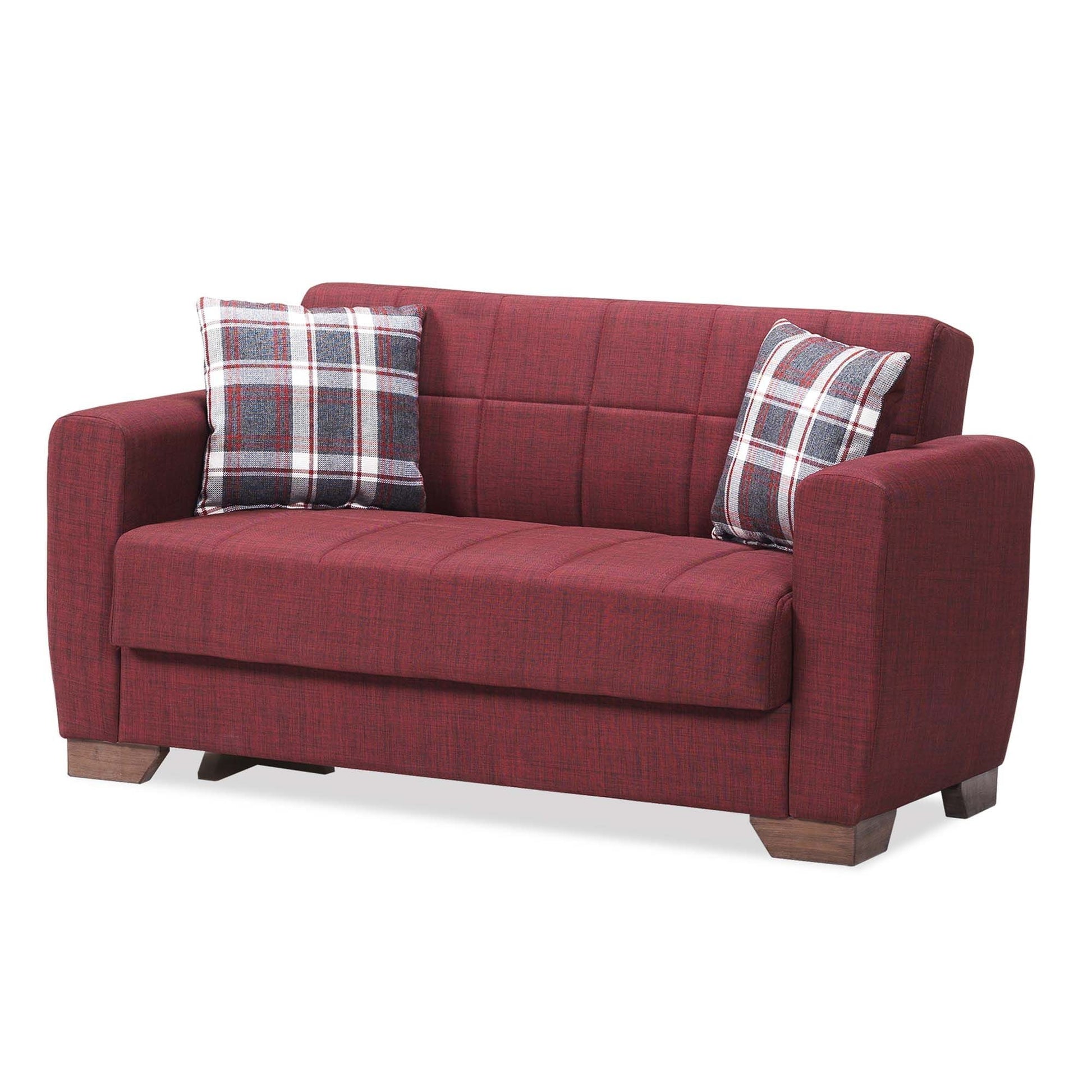 Haven Sleeper Loveseat, Burgundy Chenille