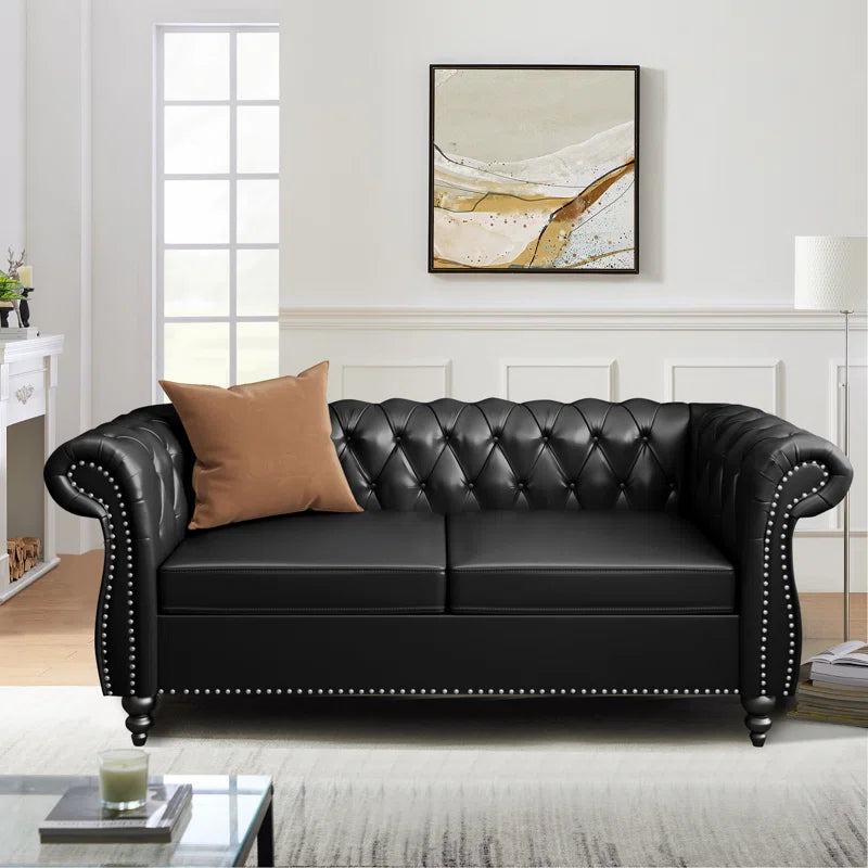 62'' Faux Leather Loveseat