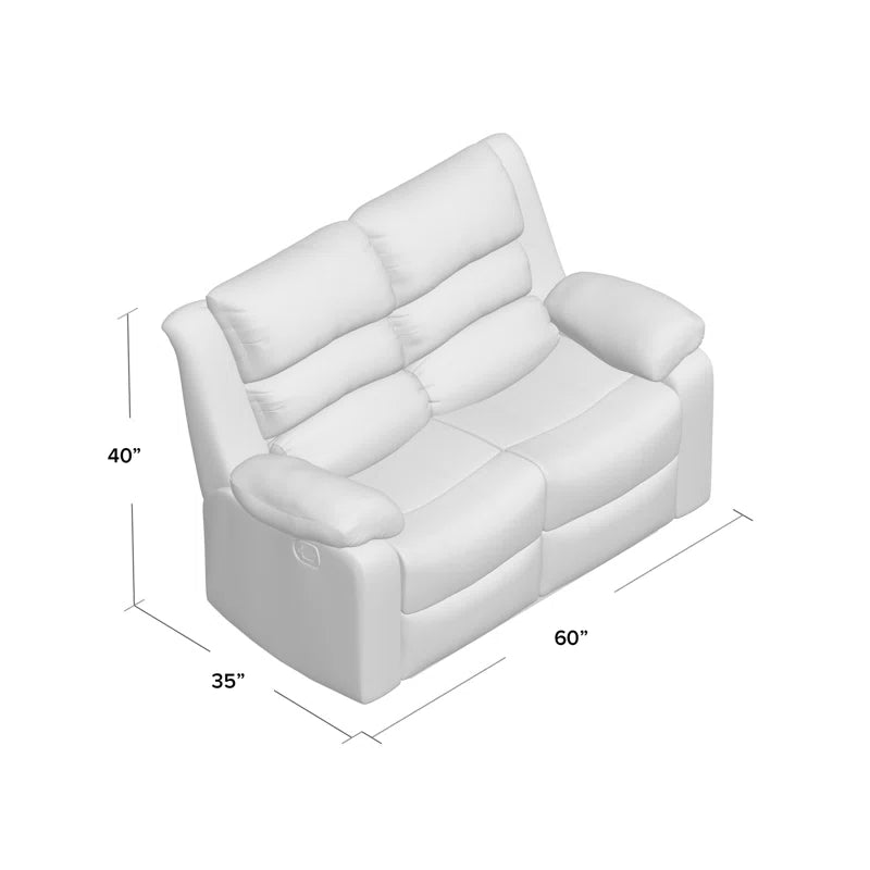 Aum 60'' Upholstered Reclining Loveseat