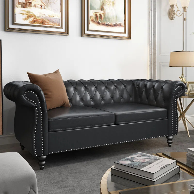 62'' Faux Leather Loveseat