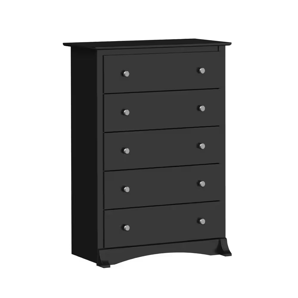 Sonoma 5-Drawer Black Chest