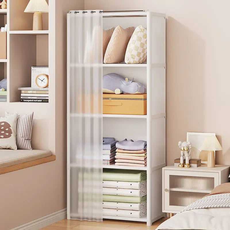 Dust-Proof Wardrobe, Simple Assembly Shelves Cabinet Storage