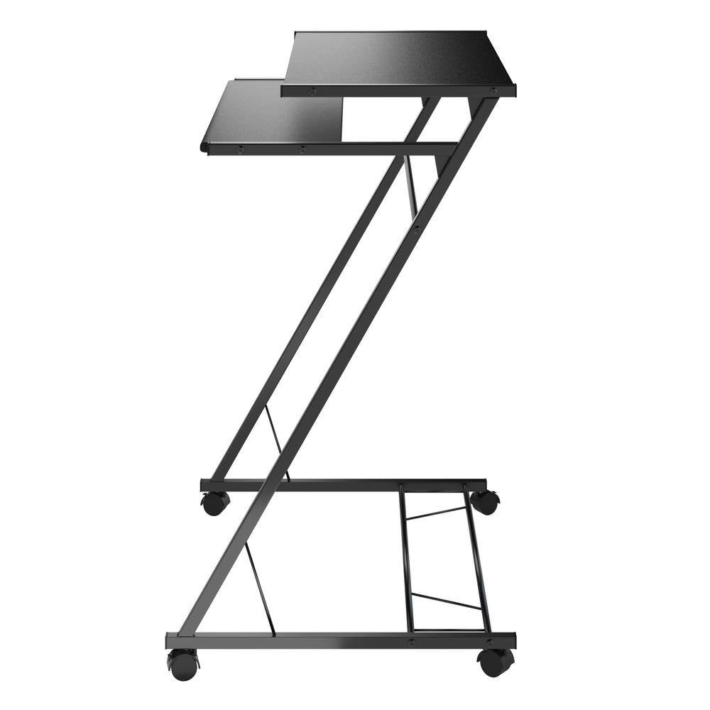 17.6 In. Rectangular Black Laptop Desks with Wheels