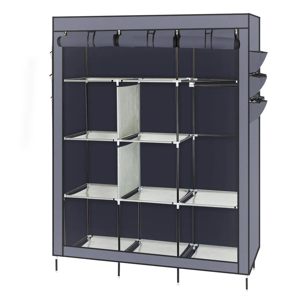 69" Wardrobe Clothing Storage, Gray