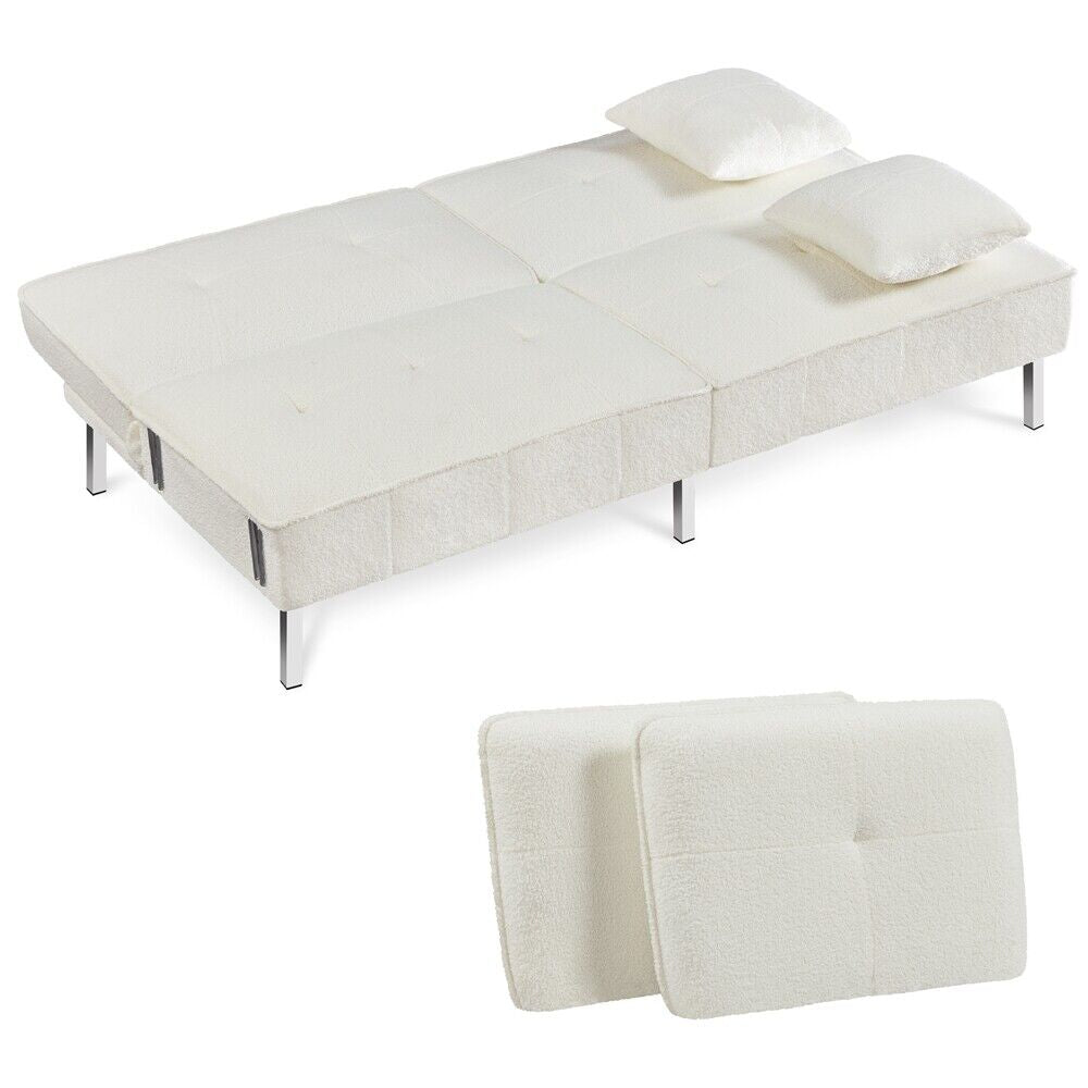 Convertible Sleeper Sofa Bed Couch Pull Out Futon Sofas Daybed Recliner Couches