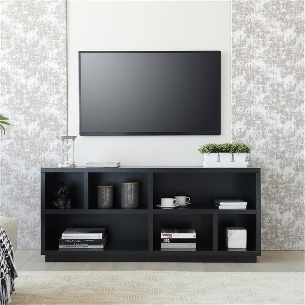 Bowman Rectangular TV Stand for Tv'S up to 65" in Black Grain