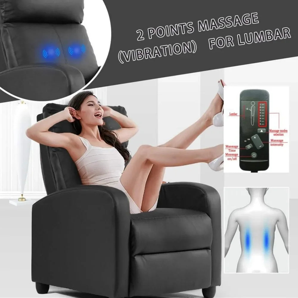 Massage Recliner Sofa Reading Chair Winback