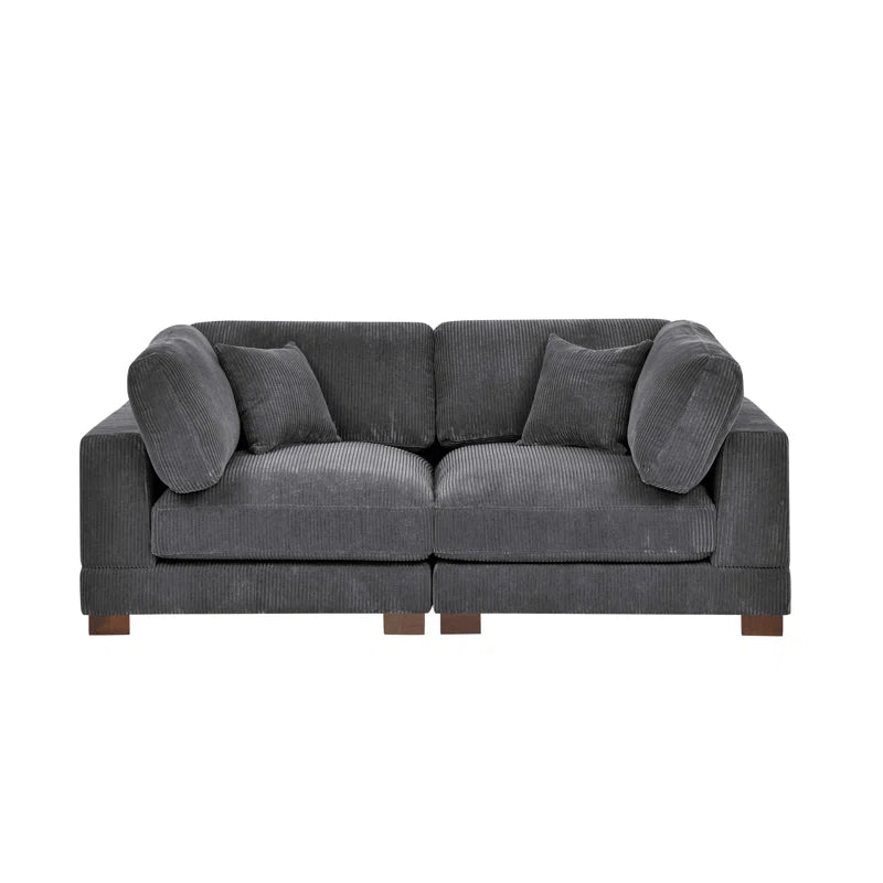 Annalissa 80'' Corduroy Loveseat