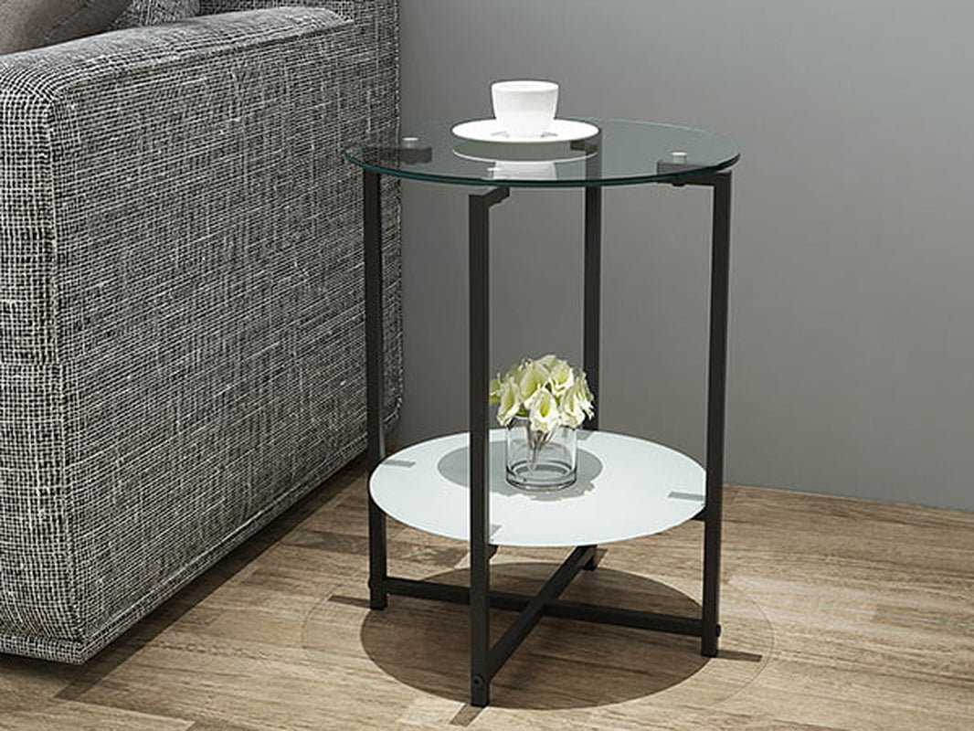 3 Piece Glass Coffee Table Set (Coffee Table and End Table) 