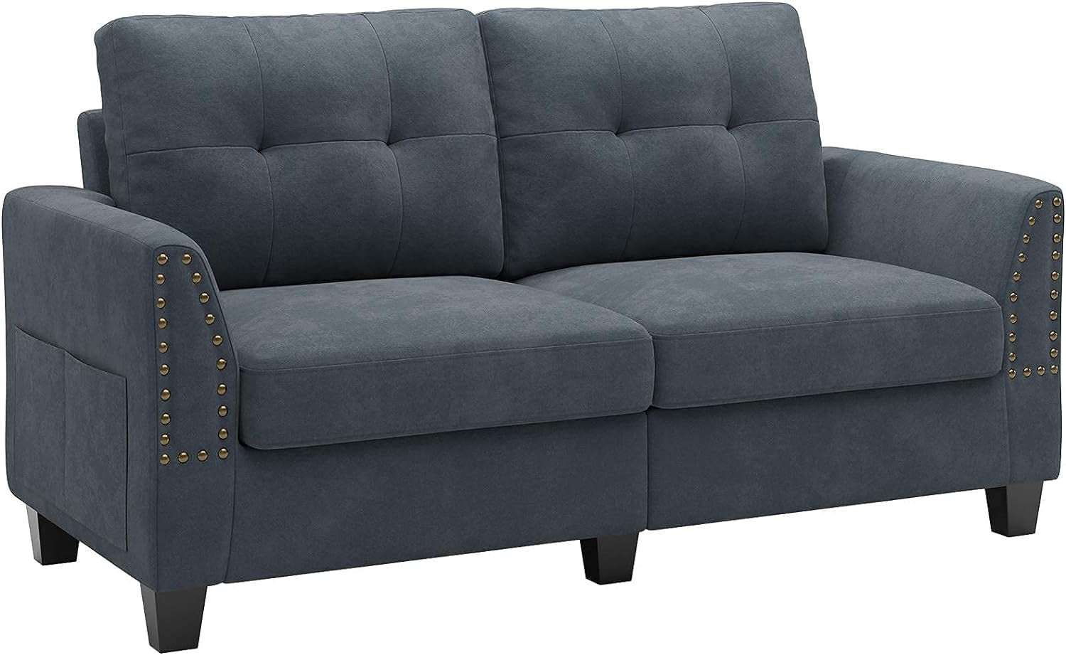 Loveseat Sofa Couch Bluish Grey Loveseat for Small Spaces