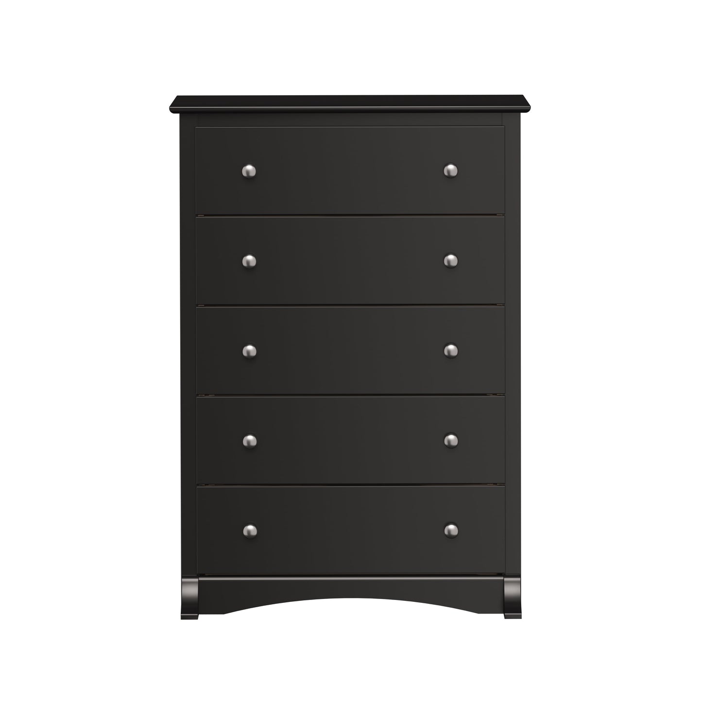 Sonoma Superior 5-Drawer Chest, Measuring 17.75"D X 31.5"W X 44.75"H, in Black Finish