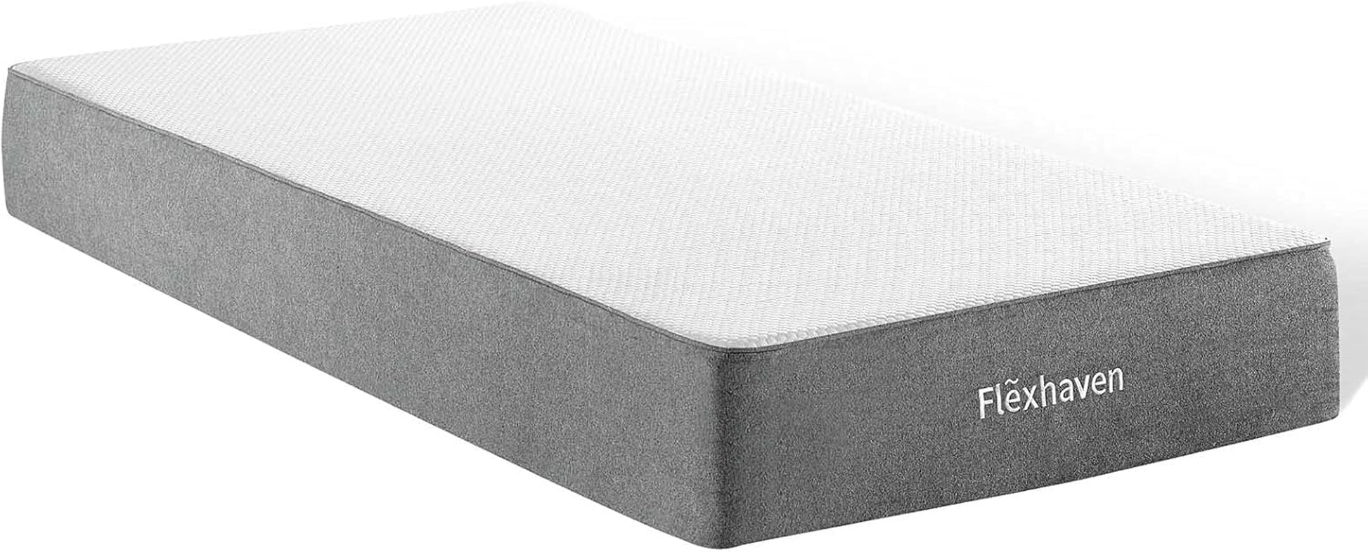 Twin Mattress Flexhaven 10" Gel Cooling Ventilated, Memory Foam Twin Mattress Grey