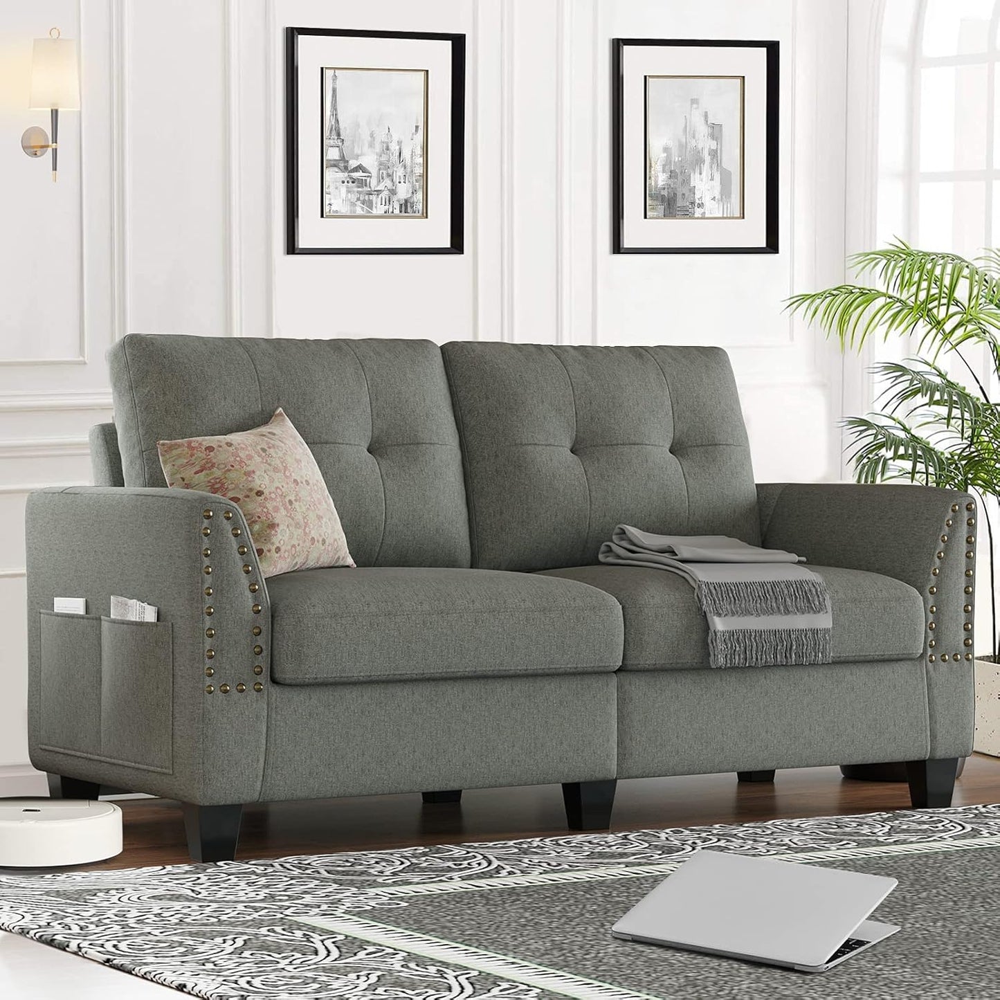 Loveseat Couch Grey Loveseat for Small Spaces