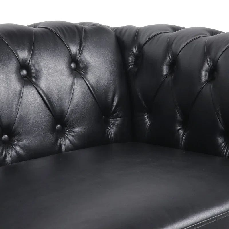 62'' Faux Leather Loveseat