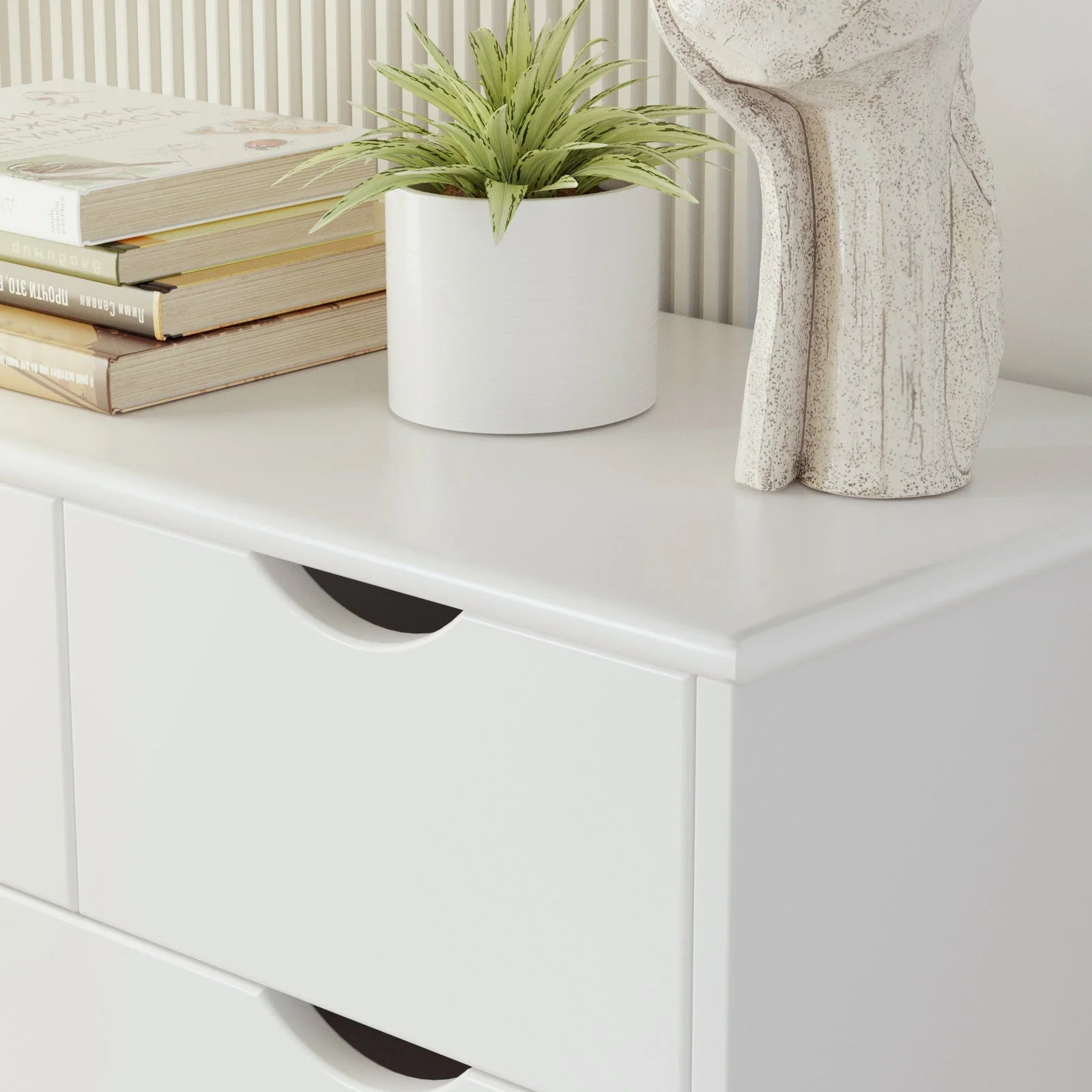 4 Drawer Dresser, Wood Storage Dresser White