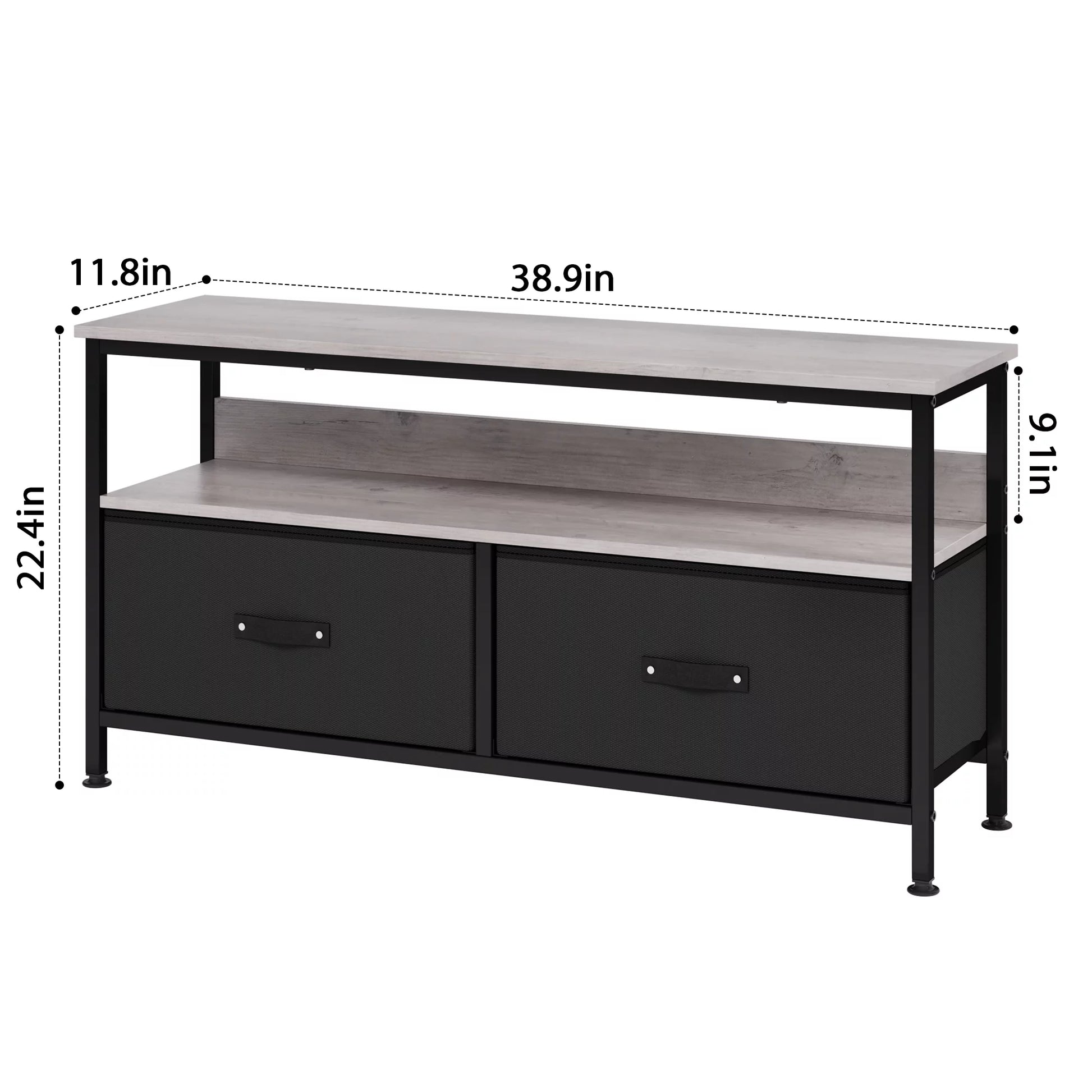 Dresser TV Stand 3-Drawers , 55 Inch TV Stand for Bedroom Small TV Stand Dresser with Drawers and Shelves,