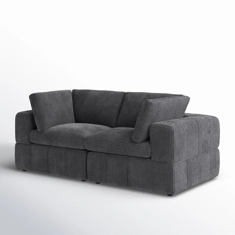 Aronas 79'' Corduroy Loveseat