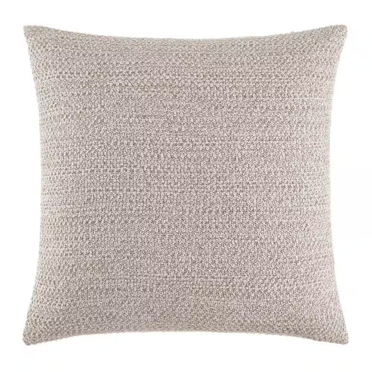 Essentials Marled 1-Piece Beige Knit 16 In. X 16 In. Throw Pillow