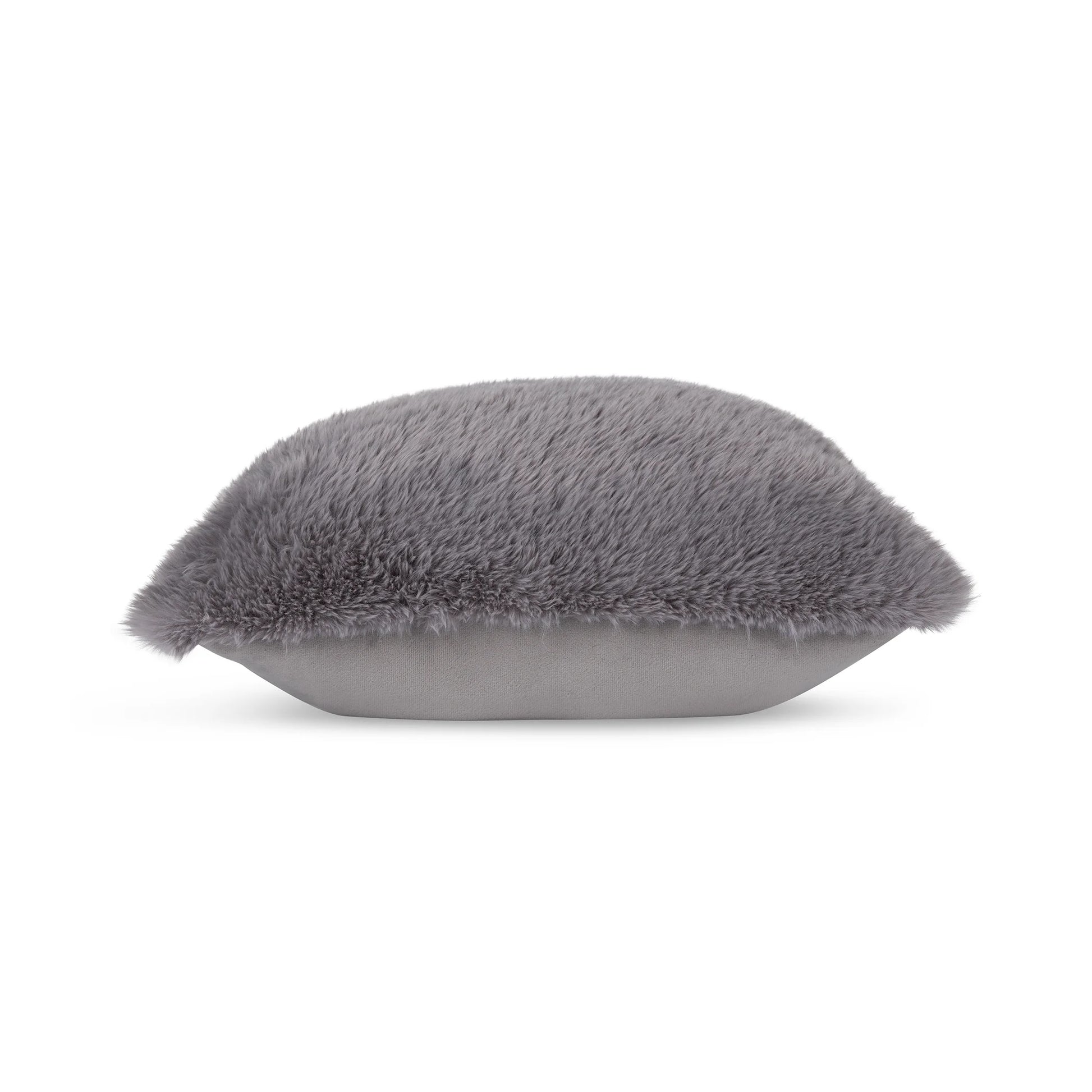 Super Lux Shag Faux Fur Gray Pillow, 19" X 19" , Square, 1 per Pack