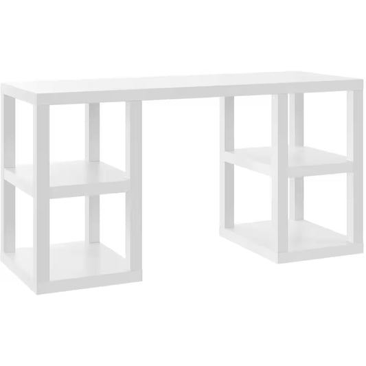 46.2 In. Rectangular White Computer Desks with Storage