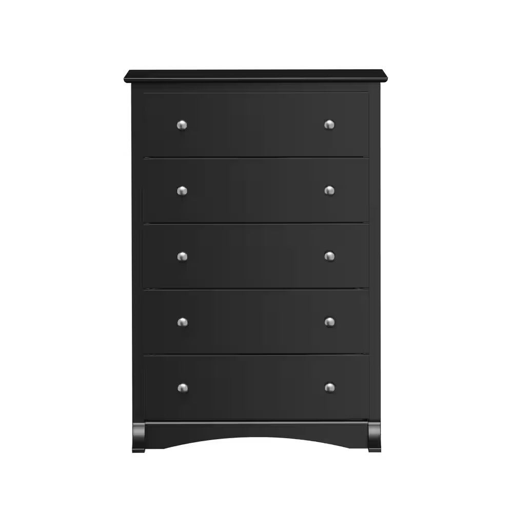 Sonoma 5-Drawer Black Chest