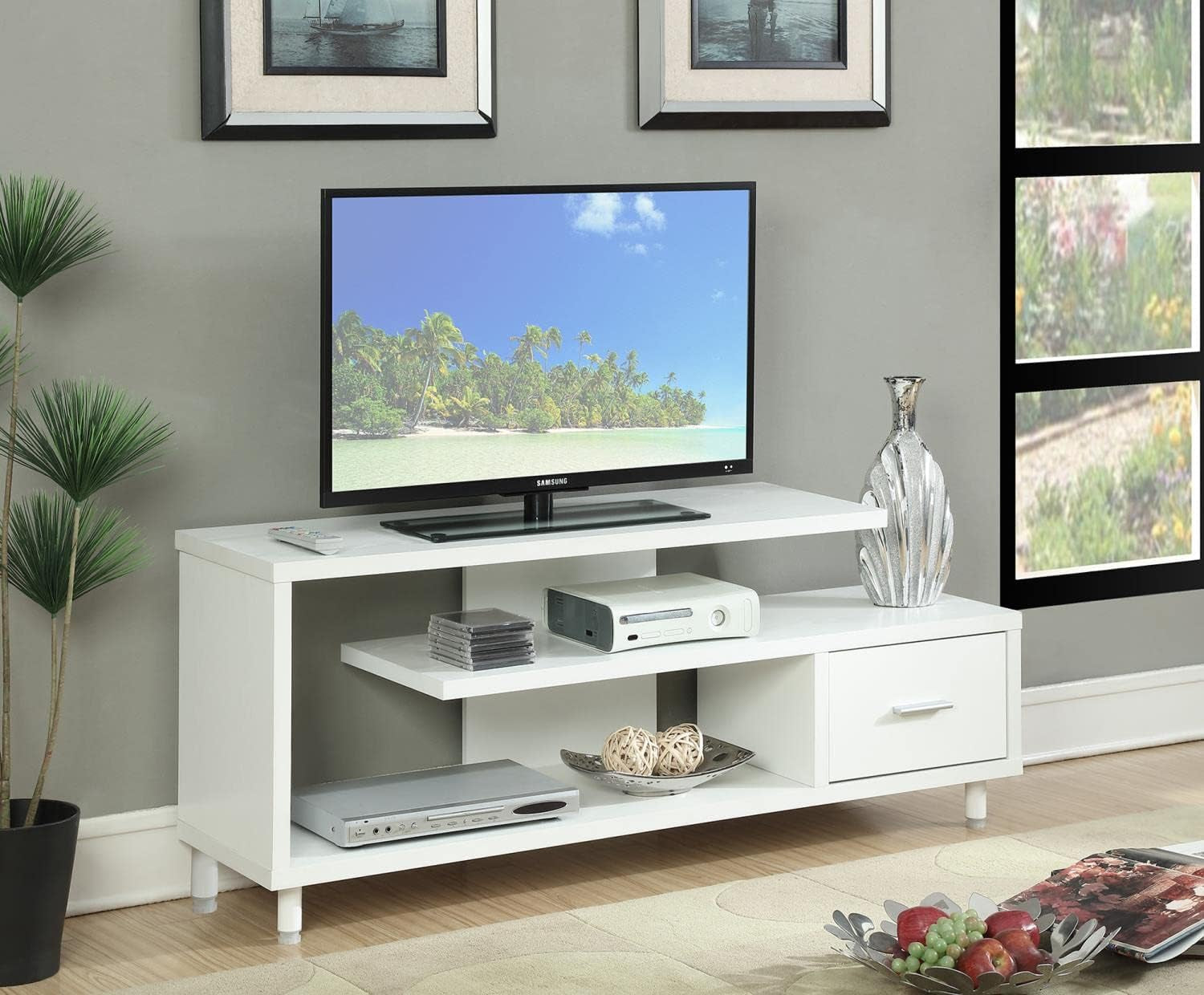 Seal II 60" TV Stand, White