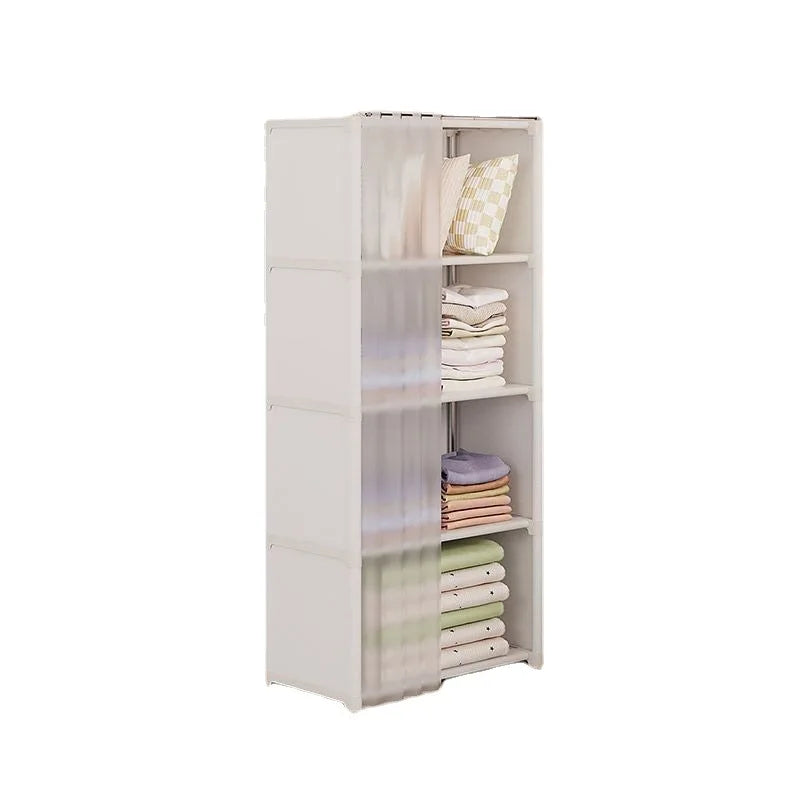 Dust-Proof Wardrobe, Simple Assembly Shelves Cabinet Storage