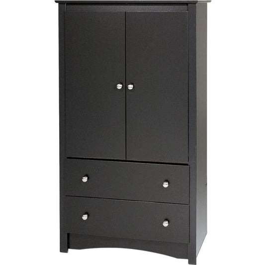 Sonoma Black Wardrobe Armoire