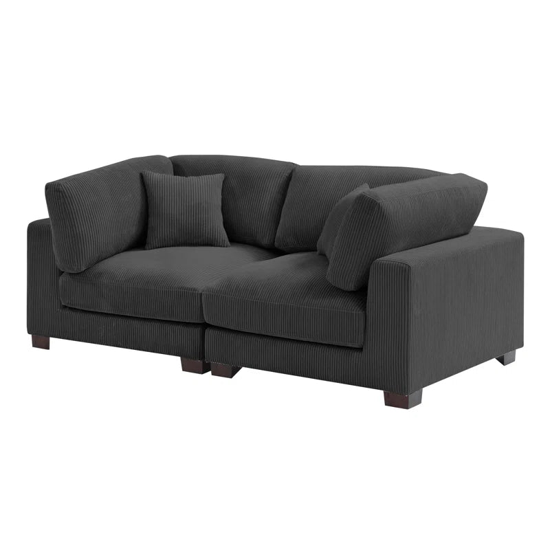 Annalissa 80'' Corduroy Loveseat