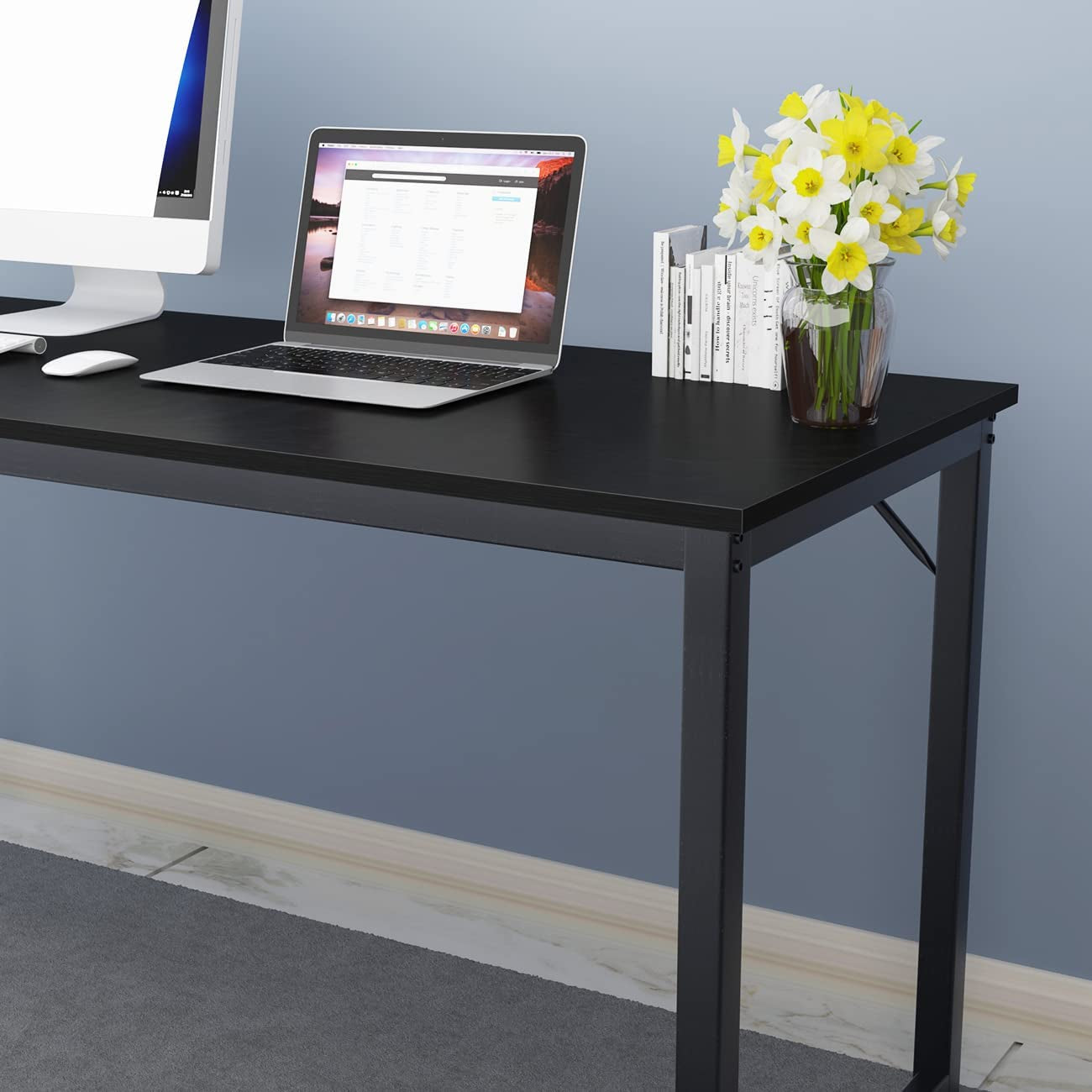 Computer Desk 63 Inches, Black BHUS-GCP2JJ-160BK